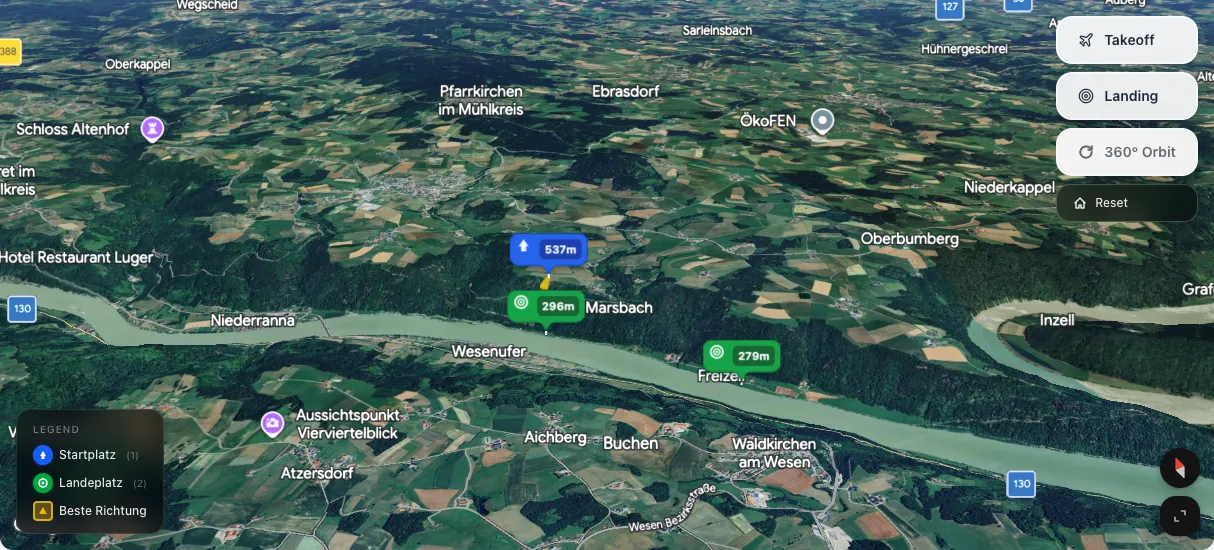 3D terrain map preview