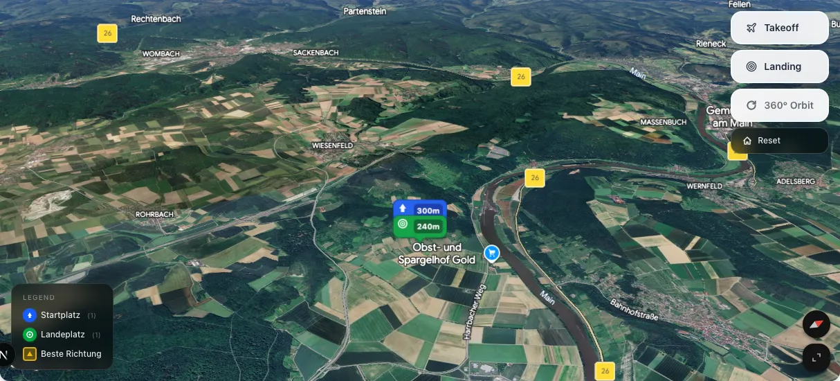 3D terrain map preview