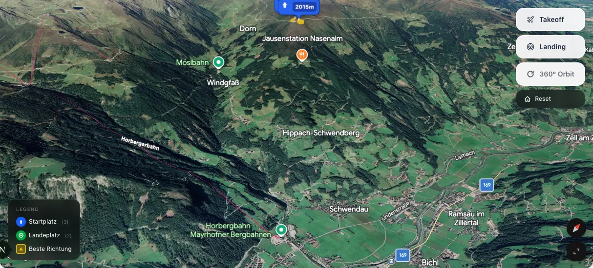 3D terrain map preview