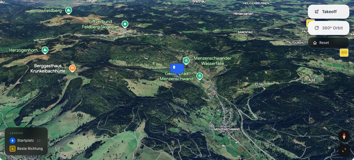 3D terrain map preview