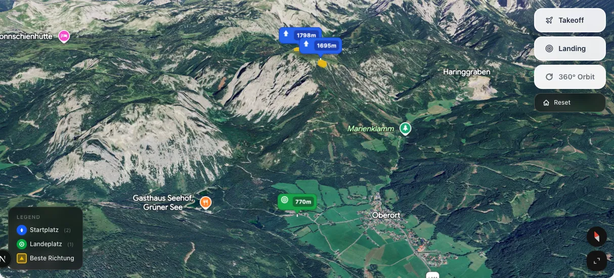 3D terrain map preview