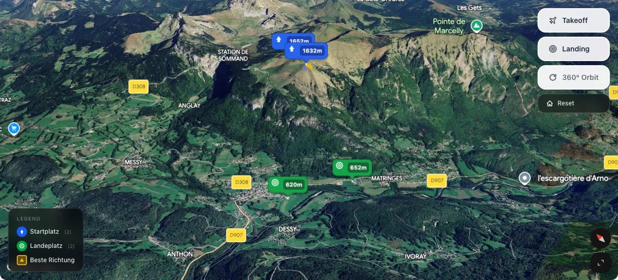 3D terrain map preview