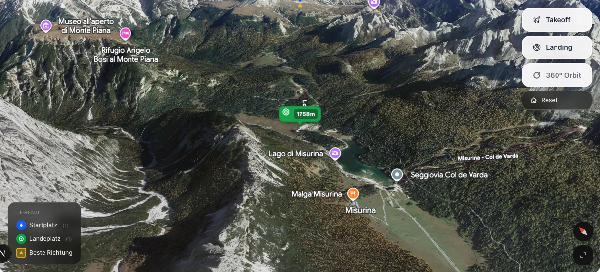 3D terrain map preview