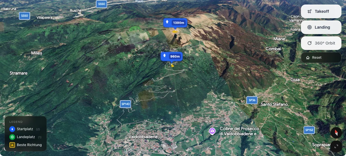 3D terrain map preview