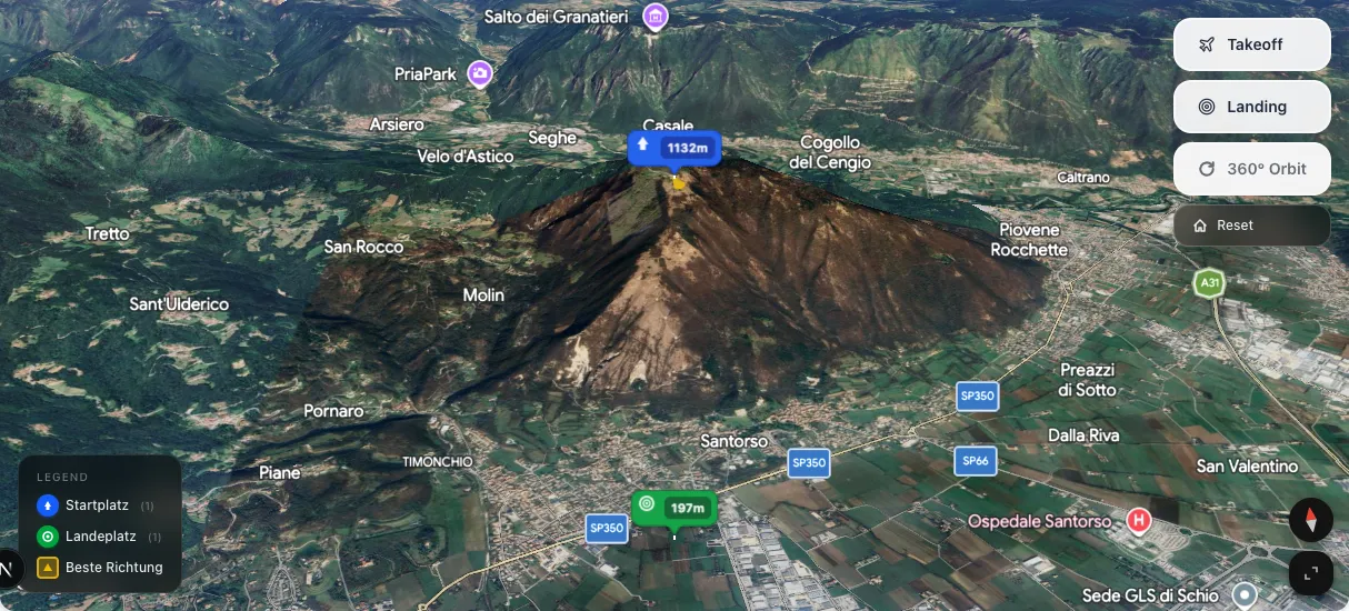 3D terrain map preview