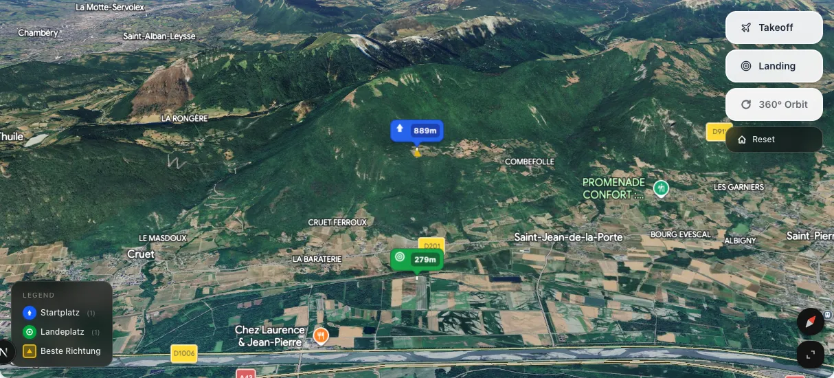 3D terrain map preview