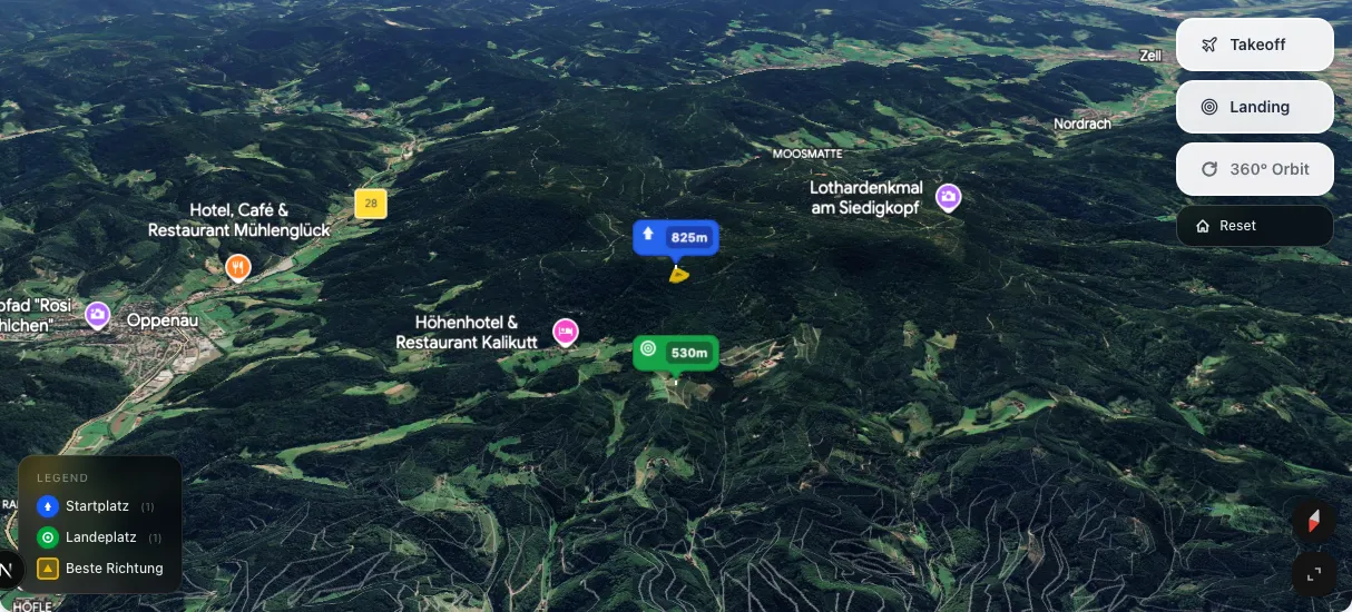 3D terrain map preview
