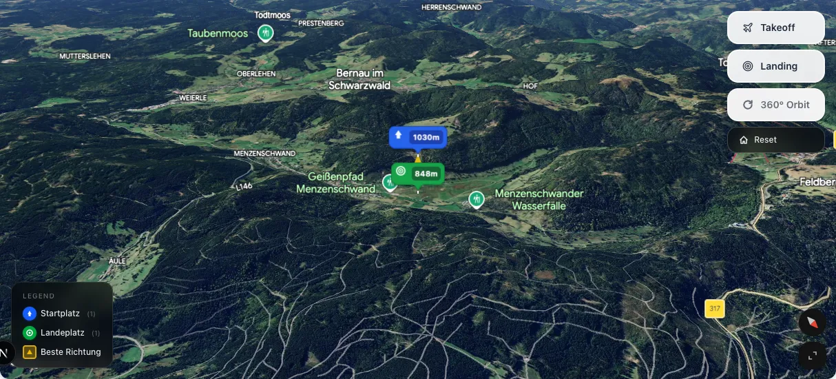 3D terrain map preview