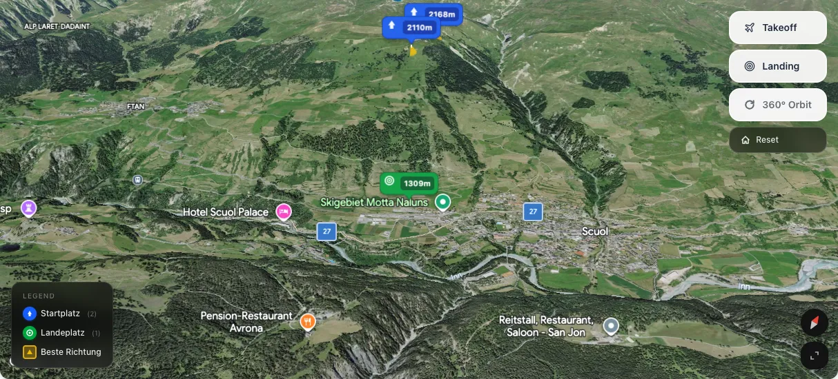 3D terrain map preview