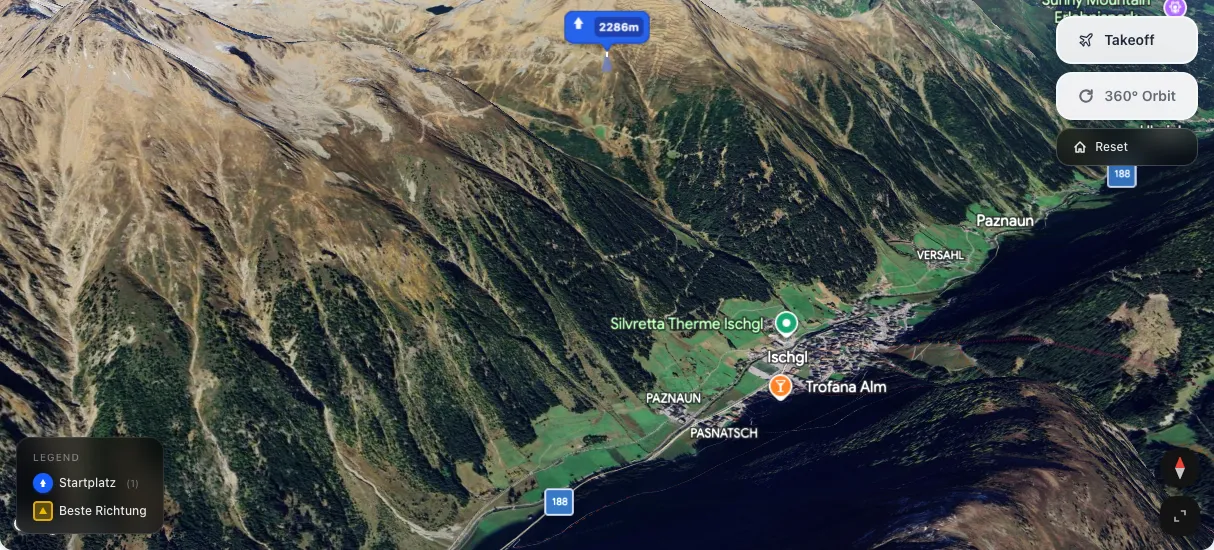 3D terrain map preview