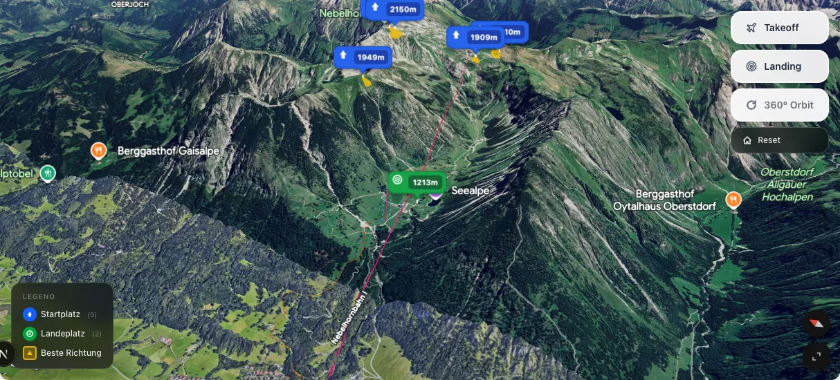 3D terrain map preview