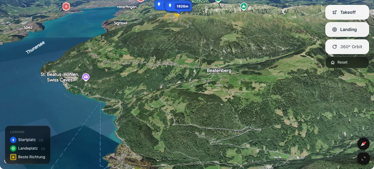 3D terrain map preview