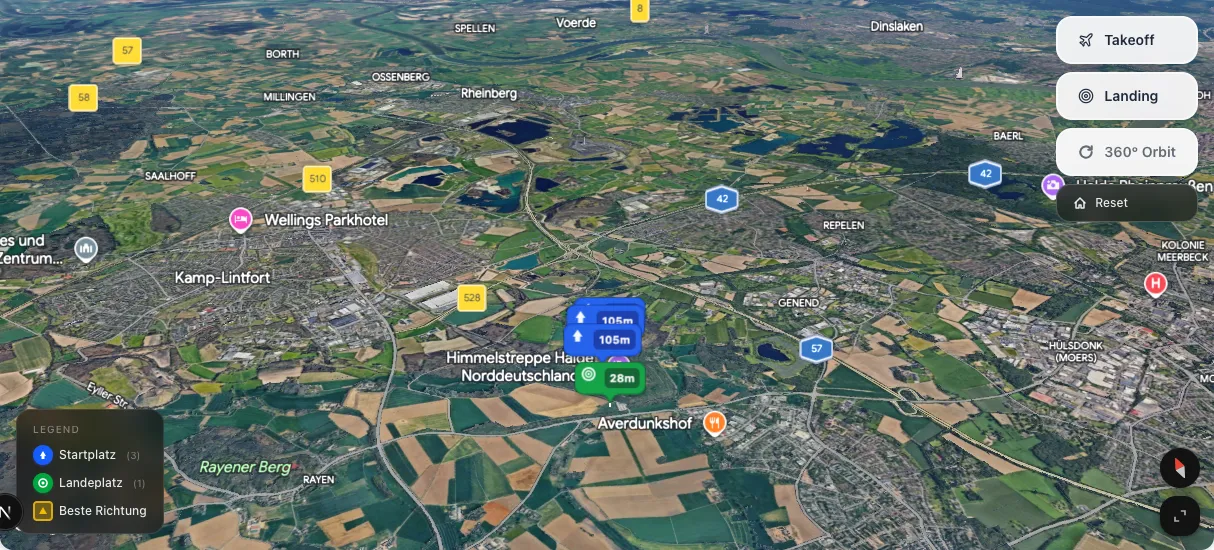 3D terrain map preview