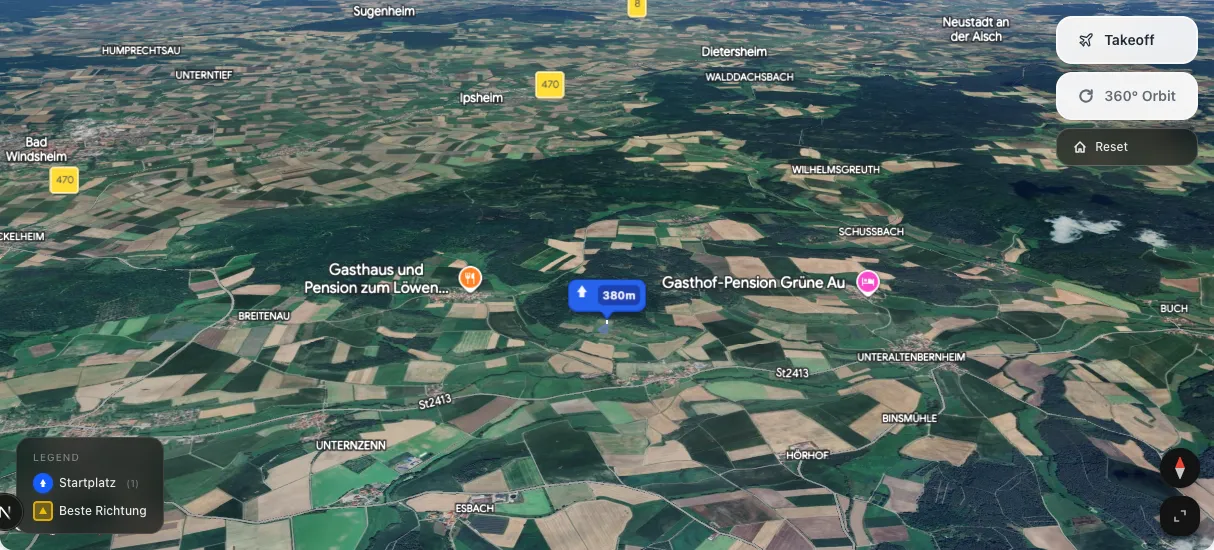3D terrain map preview