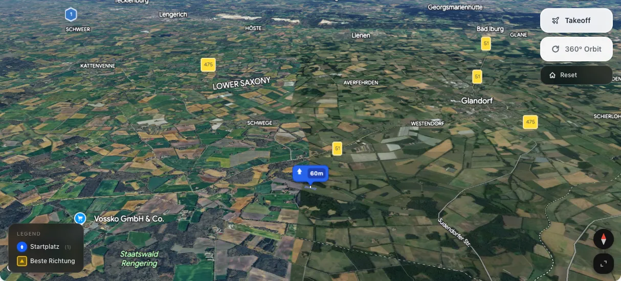 3D terrain map preview