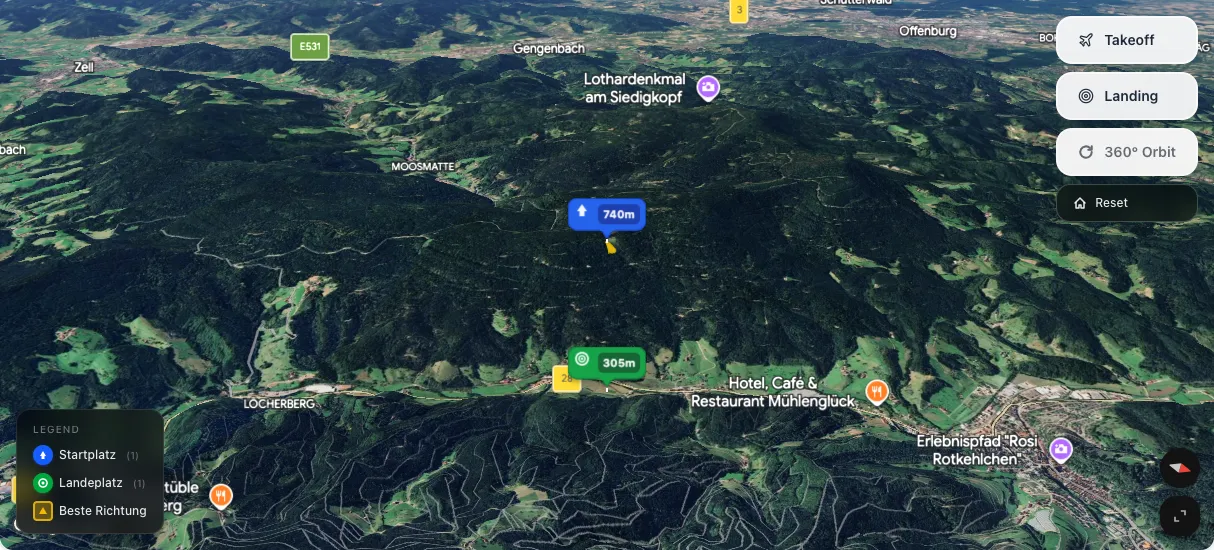 3D terrain map preview