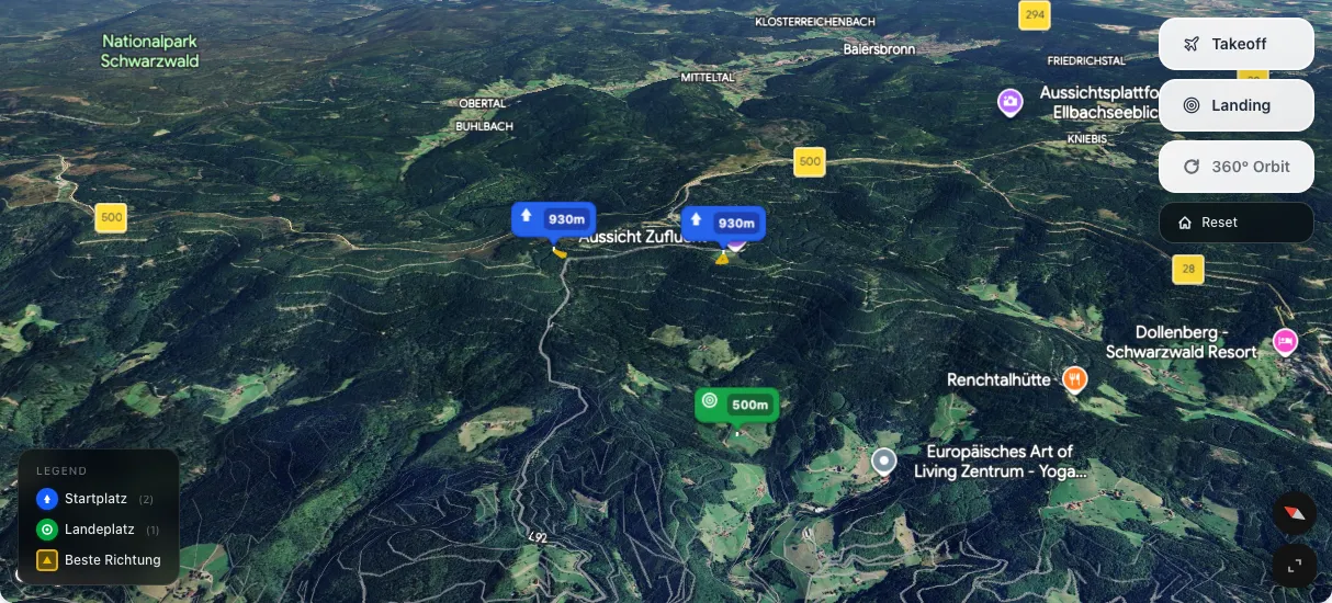 3D terrain map preview