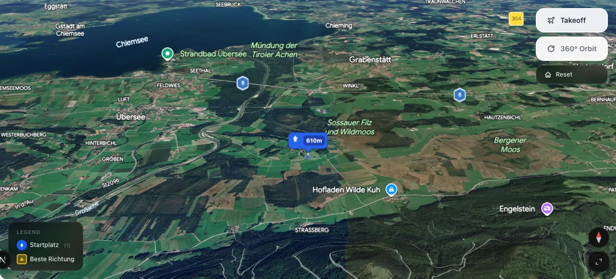 3D terrain map preview