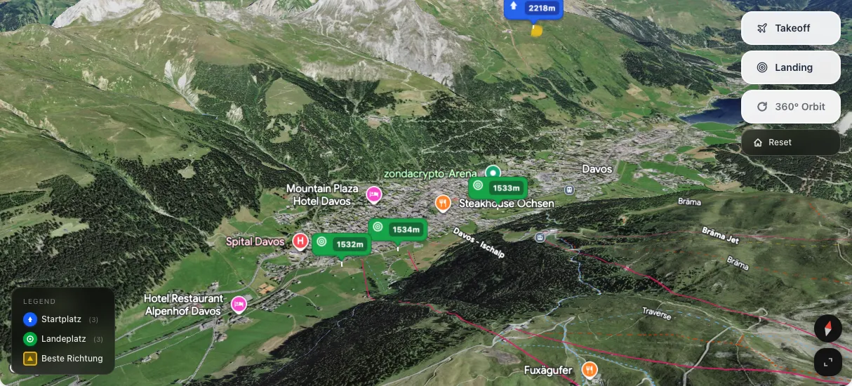 3D terrain map preview