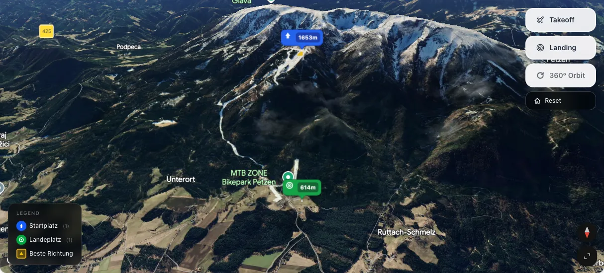 3D terrain map preview