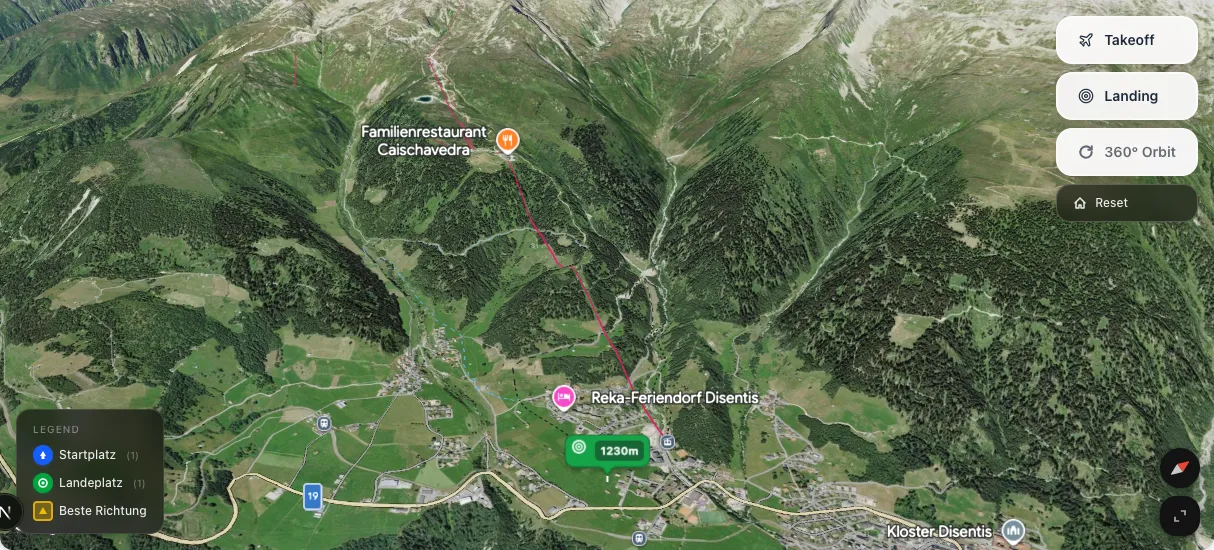 3D terrain map preview