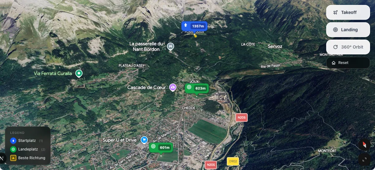 3D terrain map preview