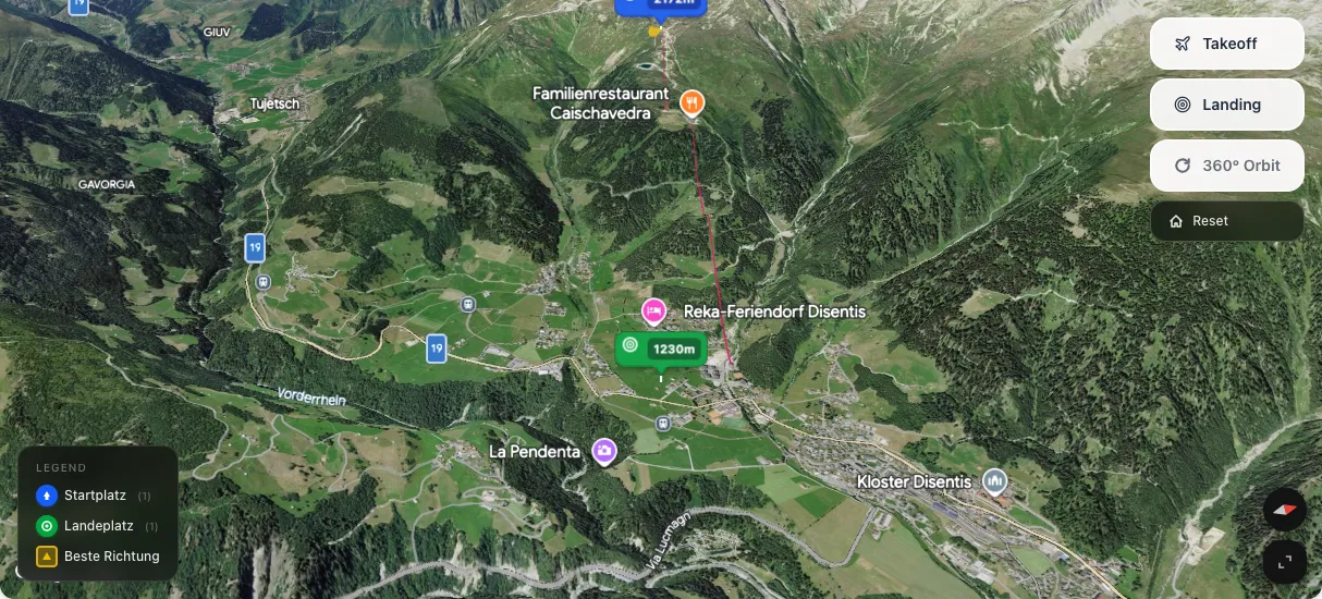 3D terrain map preview