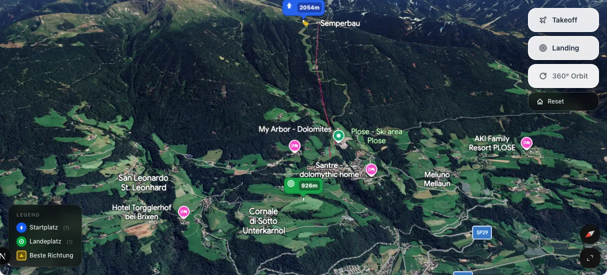 3D terrain map preview
