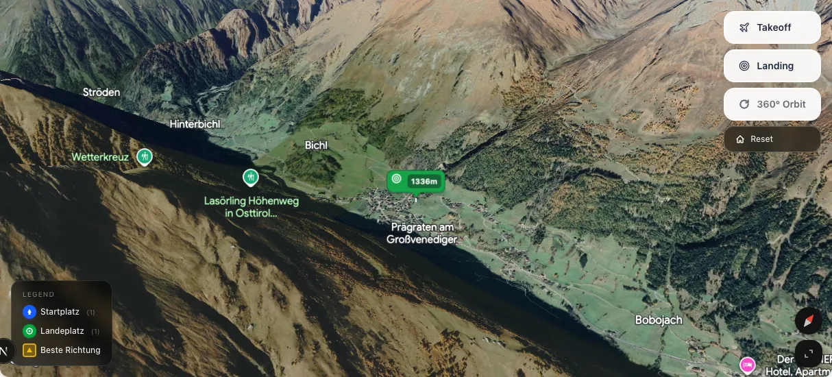 3D terrain map preview