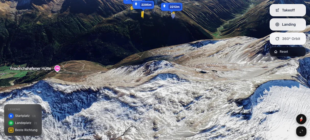 3D terrain map preview