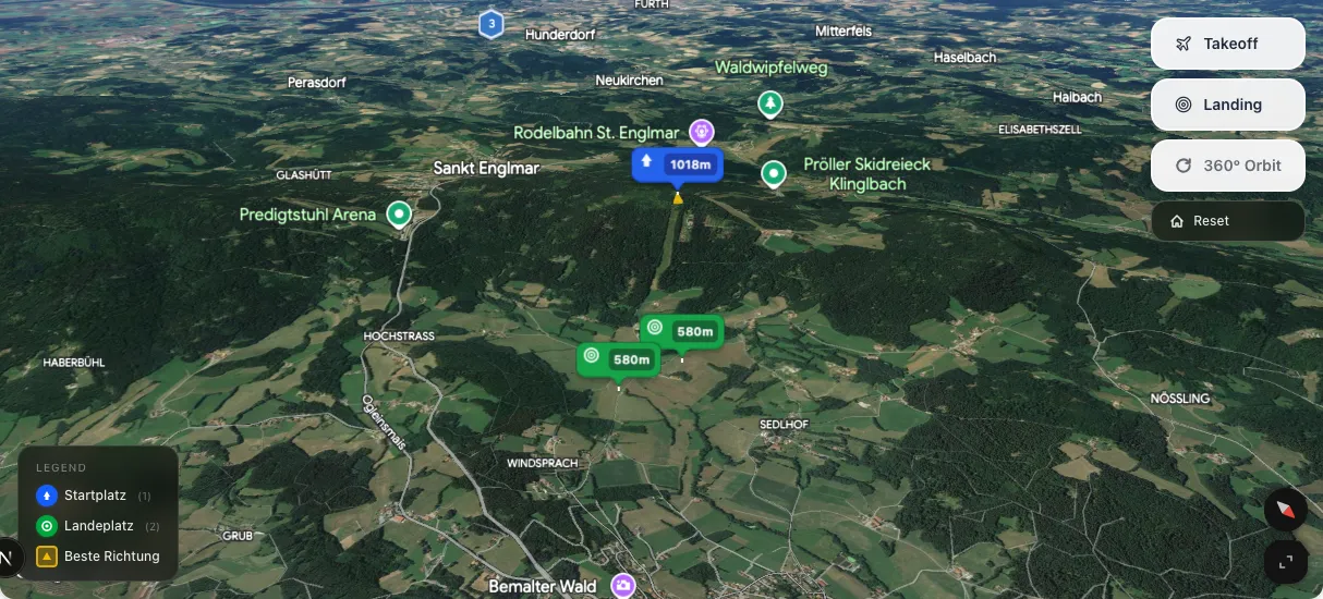 3D terrain map preview