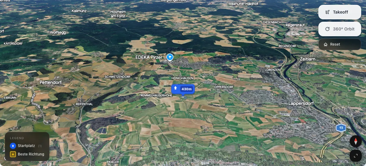 3D terrain map preview