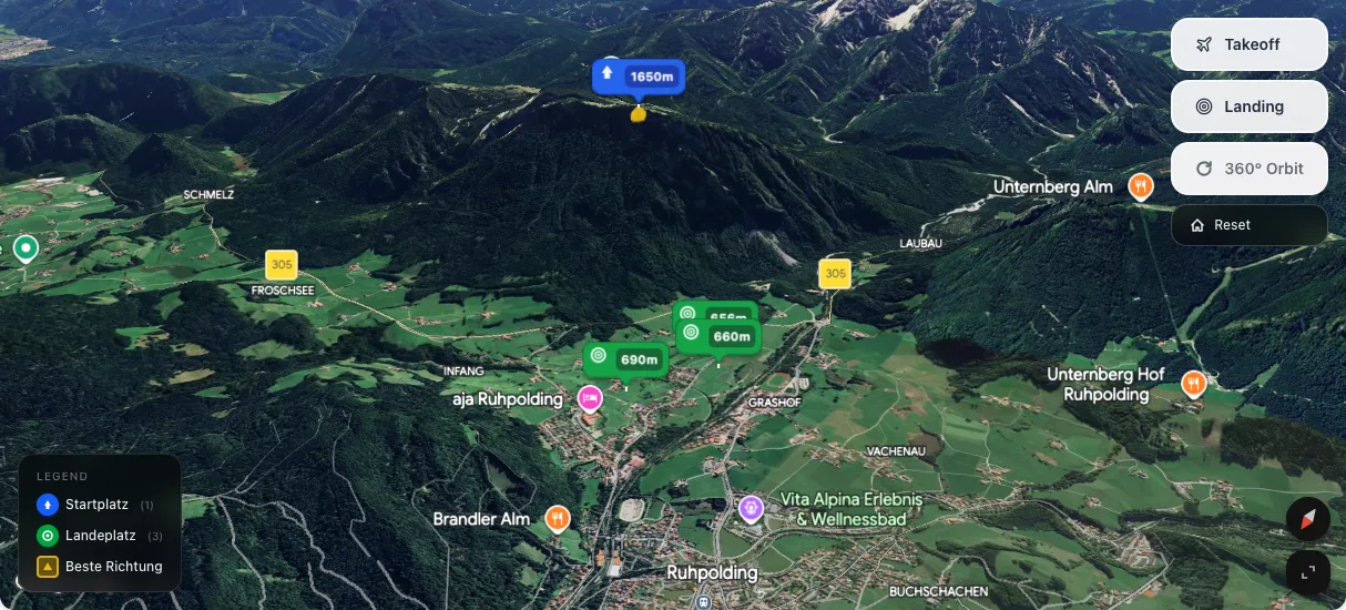 3D terrain map preview