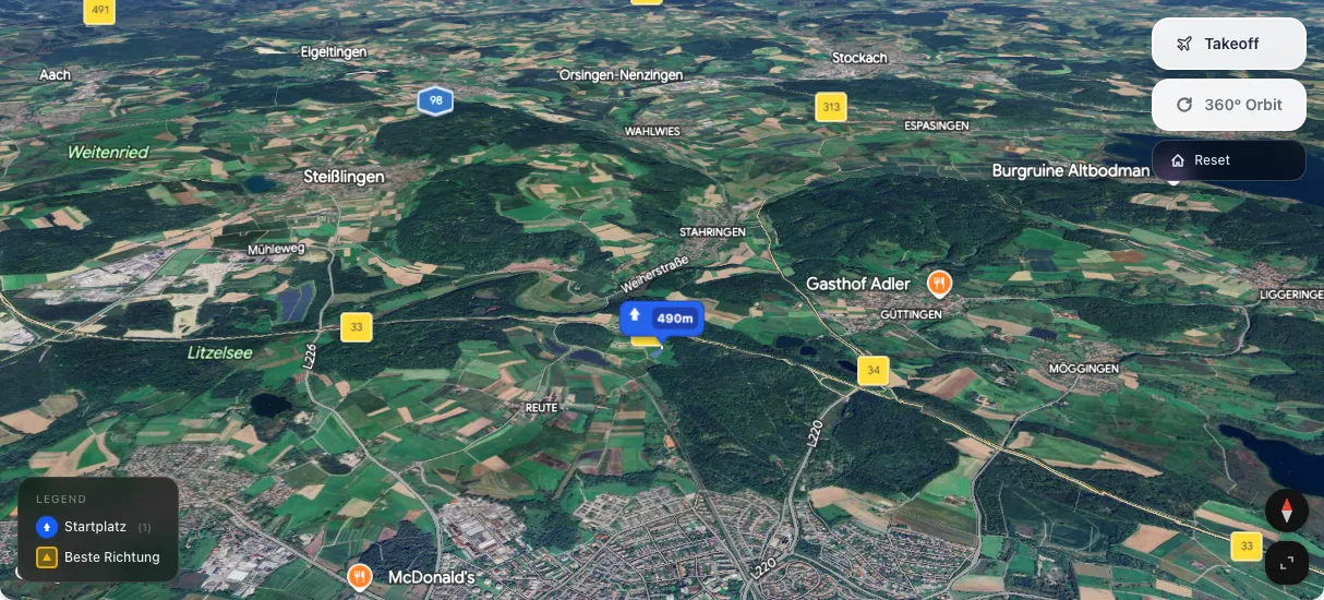 3D terrain map preview