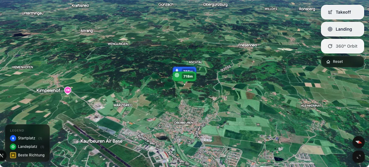 3D terrain map preview