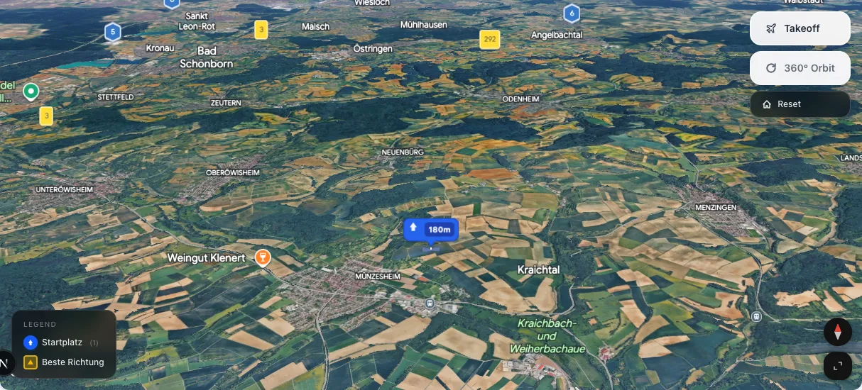 3D terrain map preview