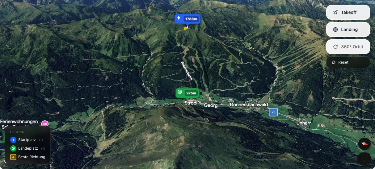 3D terrain map preview