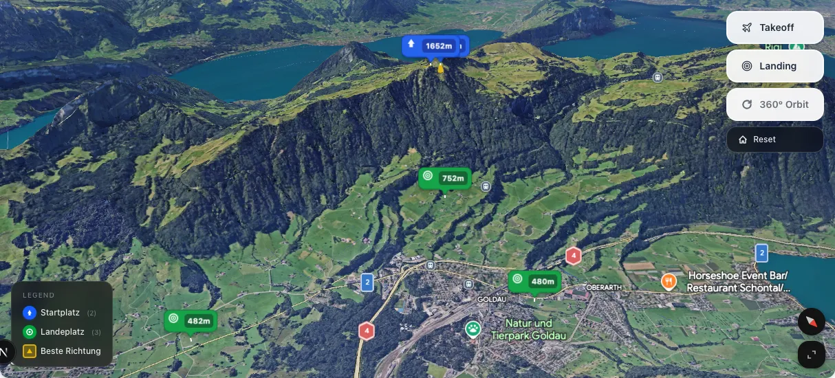 3D terrain map preview