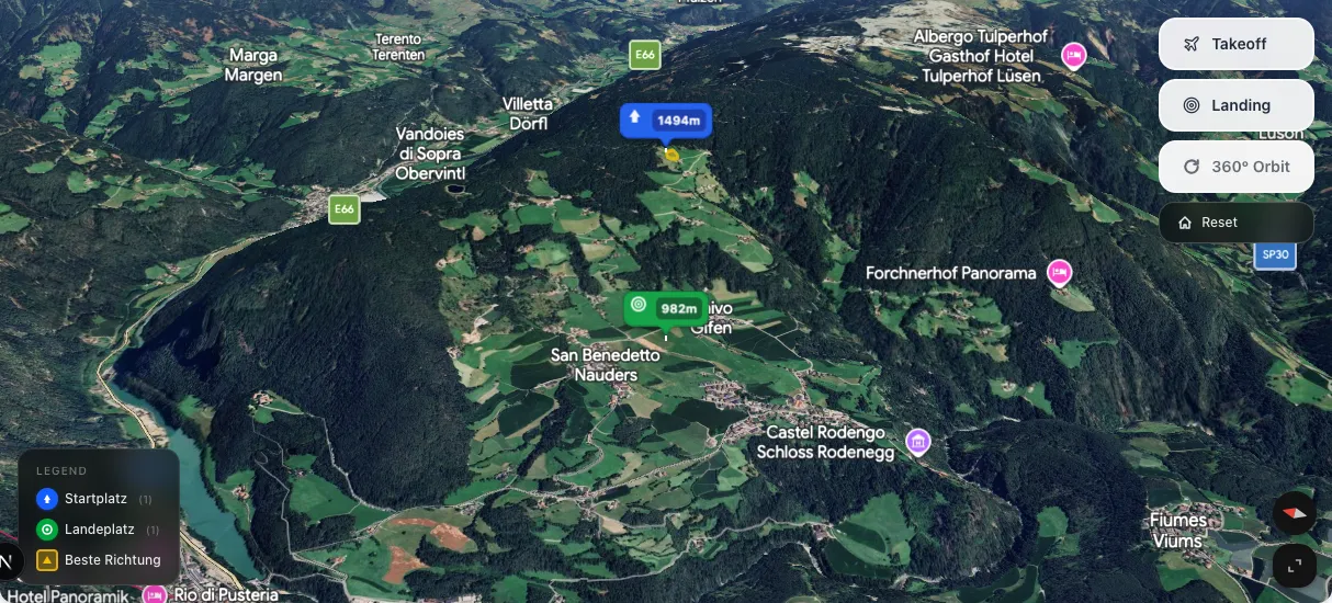 3D terrain map preview