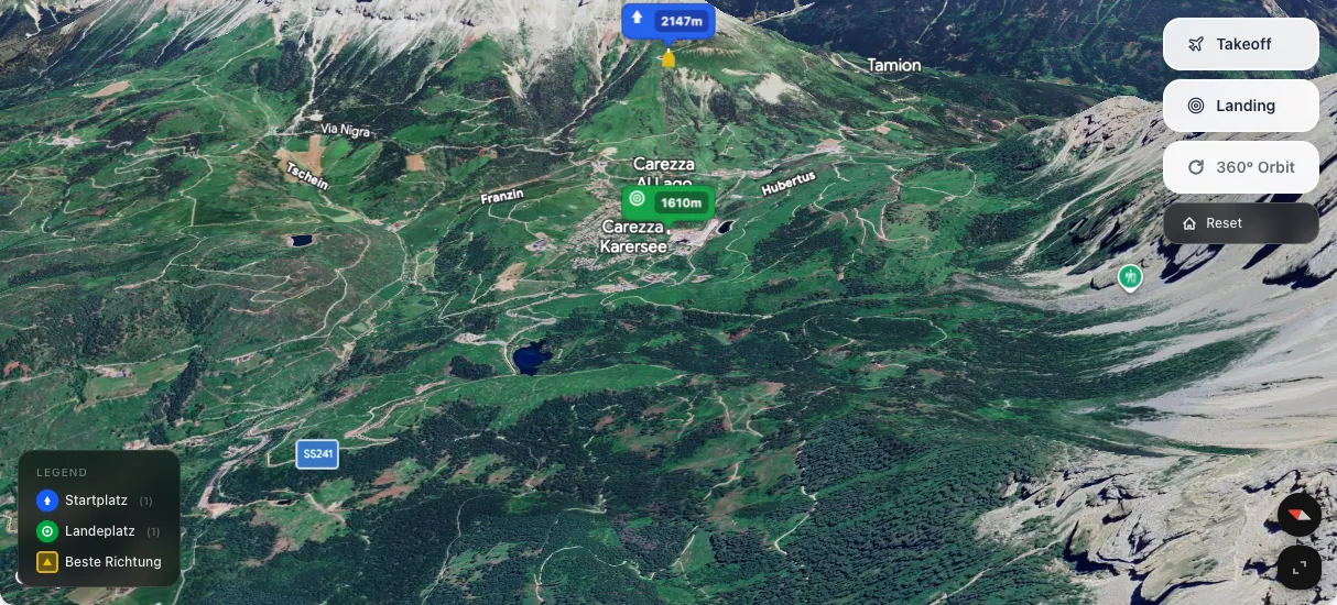 3D terrain map preview