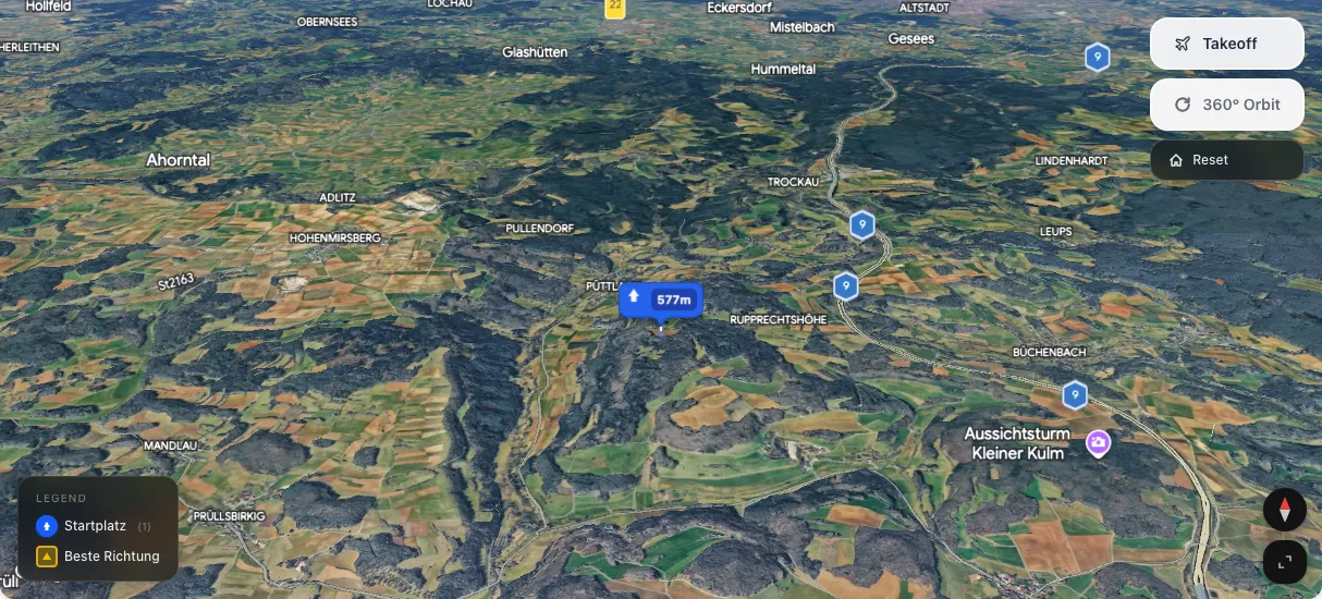 3D terrain map preview