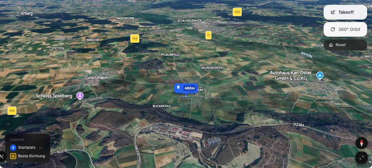 3D terrain map preview