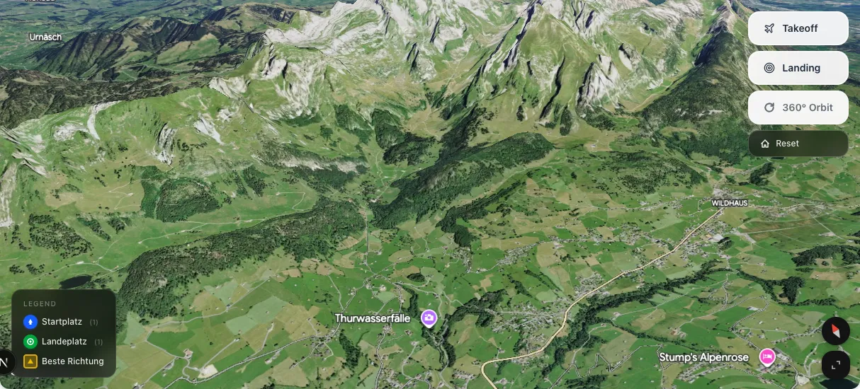 3D terrain map preview