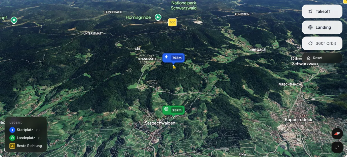 3D terrain map preview