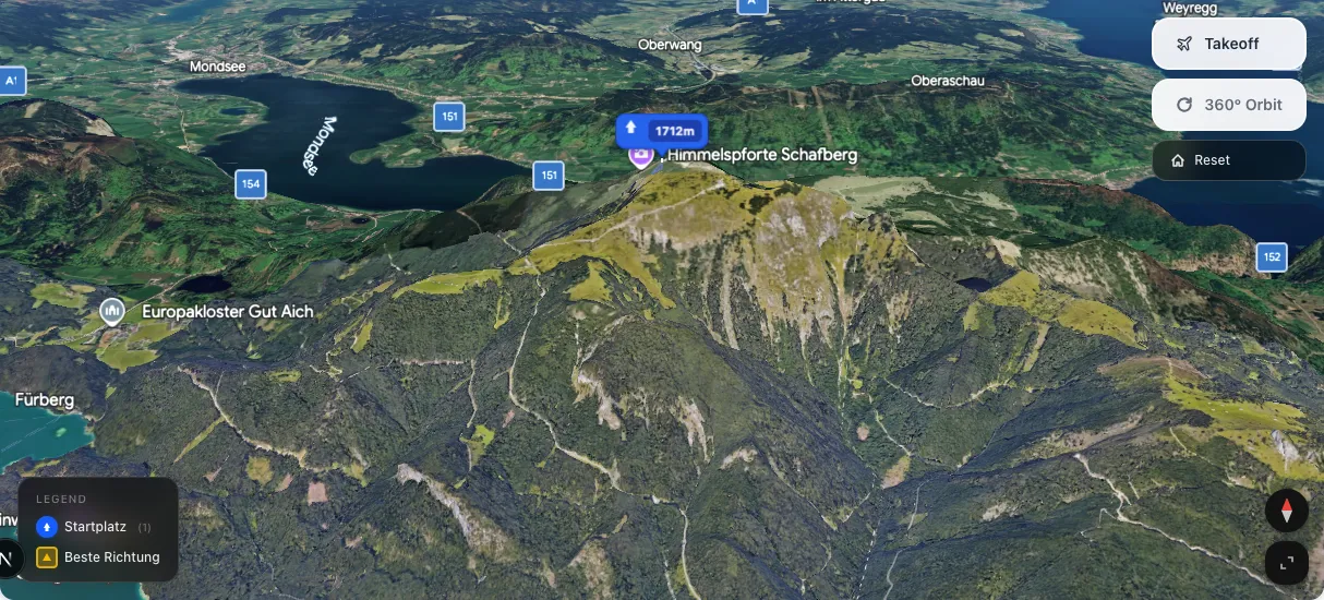 3D terrain map preview