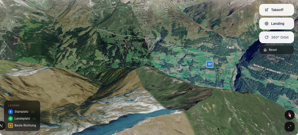 3D terrain map preview