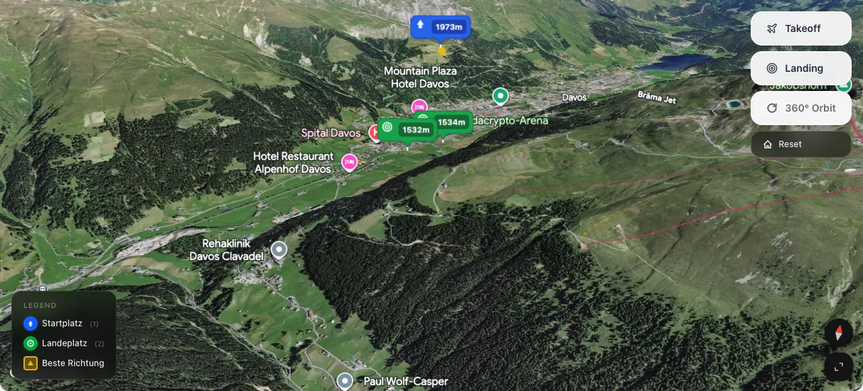 3D terrain map preview