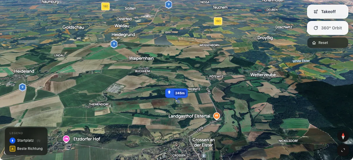 3D terrain map preview