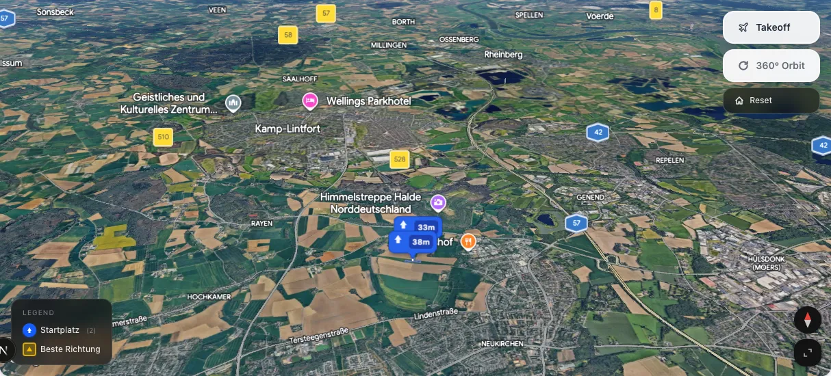 3D terrain map preview