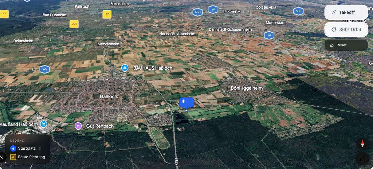 3D terrain map preview